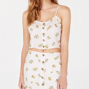 Polly & Esther Juniors' Button-Front Floral-Print